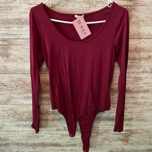 Maroon Body suit NWT